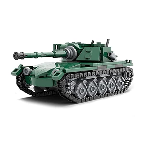 WUBA 381 st pansarmodell byggstenar, AMX-ELC Light Tank Model Assembly Kit, militärpansarmodell pusselleksak, kreativt pansarleksaksset, kompatibelt med Lego